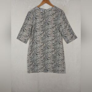 Equipment Aubrey Mini Shift Dress Womens Medium 100% Silk Python Pockets